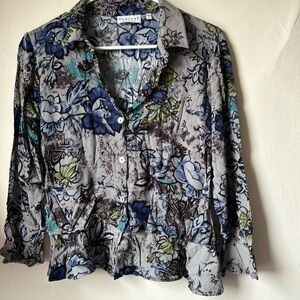 Habitat ruffle peplum blouse